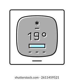 smart thermostat color icon vector. smart thermostat sign. isolated symbol illustration