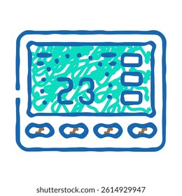smart thermostat doodle icon sketch vector. smart thermostat sign. isolated symbol illustration