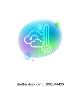 Smart thermostat icon