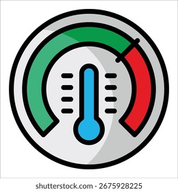 Smart Thermostat Icon Element For Design