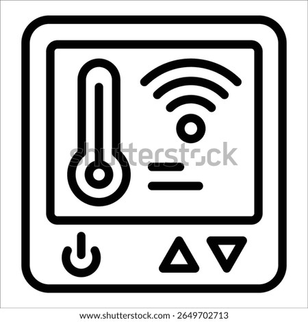 Smart Thermostat Icon Element For Design