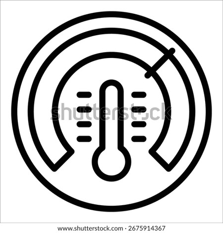 Smart Thermostat Icon Element For Design