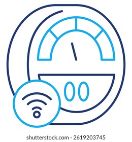 Smart Thermostat icon represented by App notification Thermostat Dual Line style.