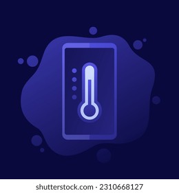 Smart thermostat icon, vector design