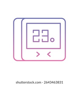 Smart Thermostat Icon vector stock illustration