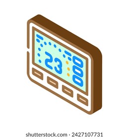 smart thermostat isometric icon vector. smart thermostat sign. isolated symbol illustration