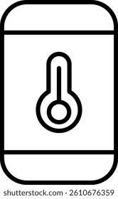 Smart Thermostat Vector Line Icon Design