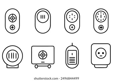 Conceptos de ilustración de arte de línea de termostatos inteligentes Inspiración de Galería