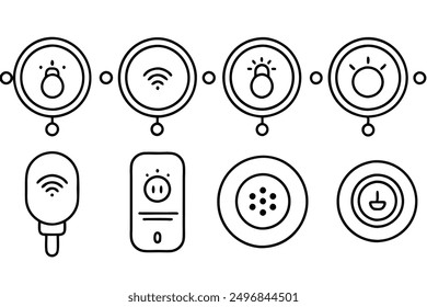 Termostatos inteligentes Line Art Illustration Techniques Colección Galería