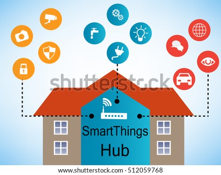 smart things connected remote home control stock vector royalty online smart art