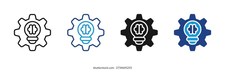 Smart Thinking icon set multiple style collection