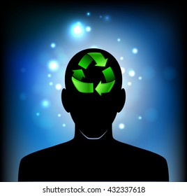 smart thinking to recycle Illustration