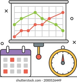 Smart Time Management Strategies for More Productive Results Concept Vector Icon Design, Business Strategy Symbol, Marketing plan Sign, administration and operational management Stock illustration