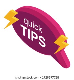 Icono de consejos inteligentes. Isometric del icono del vector de consejos inteligentes para el diseño web aislado en fondo blanco