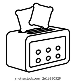 Smart Toaster icon represented by Automatic Toaster Line style.