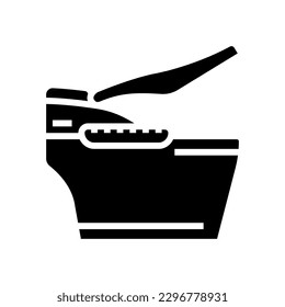smart toilet home glyph icon vector. smart toilet home sign. isolated symbol illustration