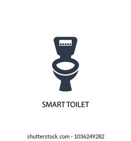 smart toilet icon. Simple element illustration. smart toilet symbol design from Smart home collection. Can be used for web and mobile.