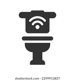 Smart toilet icon, Vector Graphics