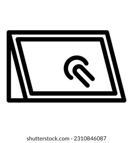 Smart touch icon outline vector. Hand app. Digital phone