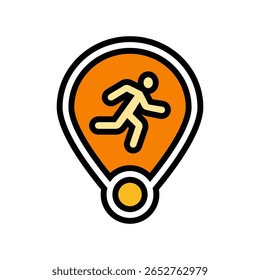 Icono de color de seguimiento inteligente. Vector de seguimiento inteligente. Ilustración de símbolo aislado