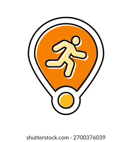 Icono de color de seguimiento inteligente. Vector de seguimiento inteligente. Ilustración de símbolo aislado