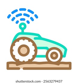 smart tractor agri tech color icon vector. smart tractor agri tech sign. isolated symbol illustration
