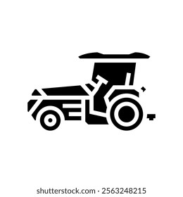 smart tractor agri tech glyph icon vector. smart tractor agri tech sign. isolated symbol illustration