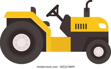 Smart Tractor Concept,  Compact  DIY Small land Tractor Vector Icon Design, Agricultural machinery Symbol, Industrial agriculture Vehicles Sign, Farming equipment Stock illustration