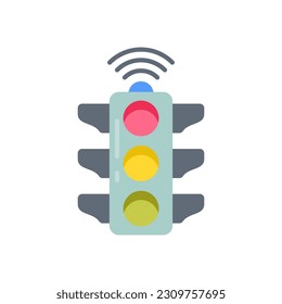 Smart Traffic Light Symbol in Vektorgrafik. Illustration