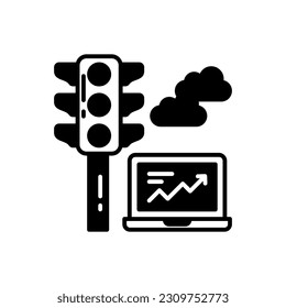 Smart Traffic Management icon in vector. Illustration