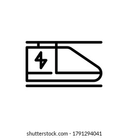 Vector del logotipo del icono del tren inteligente aislado. Juego de iconos de transporte público. Stroke editable y Pixel Perfect.