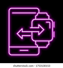 Smart trainer icon. Glowing sign logo vector