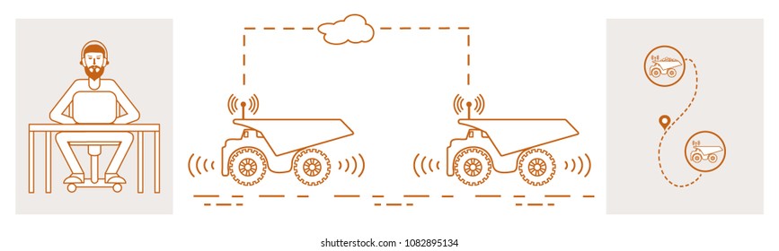 Smart transportations and trucking. Monitoring and control of trucking. New technologies.