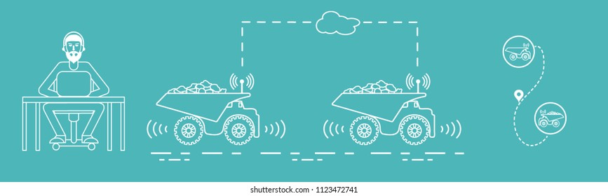 Smart transportations and trucking. Monitoring and control of trucking. New technologies.