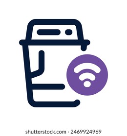 smart trash icon. vector dual tone icon for your website, mobile, presentation, and logo design.