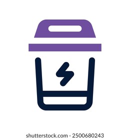 smart trash icon. vector dual tone icon for your website, mobile, presentation, and logo design.