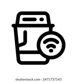 smart trash icon. vector line icon for your website, mobile, presentation, and logo design.