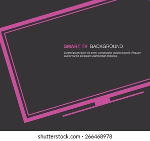 Smart TV background for business design, technology presentation, widescreen, television, multimedia. Clean and modern style design