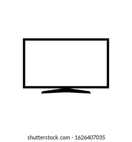 
smart tv black vector icon