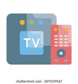 Smart TV Box Flat Vector Illustration. EPS 10 File 