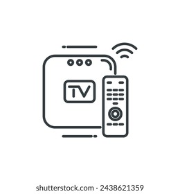 Smart tv box icon, vector illustration