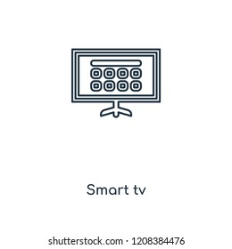 Smart tv concept line icon. Linear Smart tv concept outline symbol design. This simple element illustration can be used for web and mobile UI/UX.