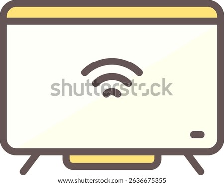 Smart TV Filled Style Icon Design