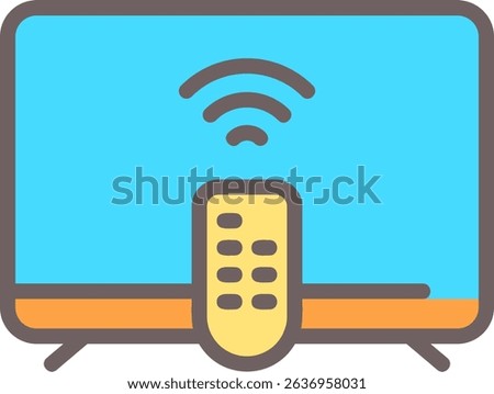 Smart TV Filled Style Icon Design