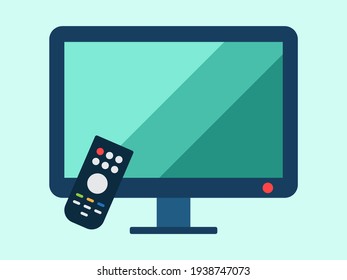 smart tv flat clipart vector illustration