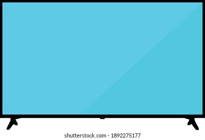 Smart tv full HD, 4k, OLED vector illustration. Technology with artificial intelligence