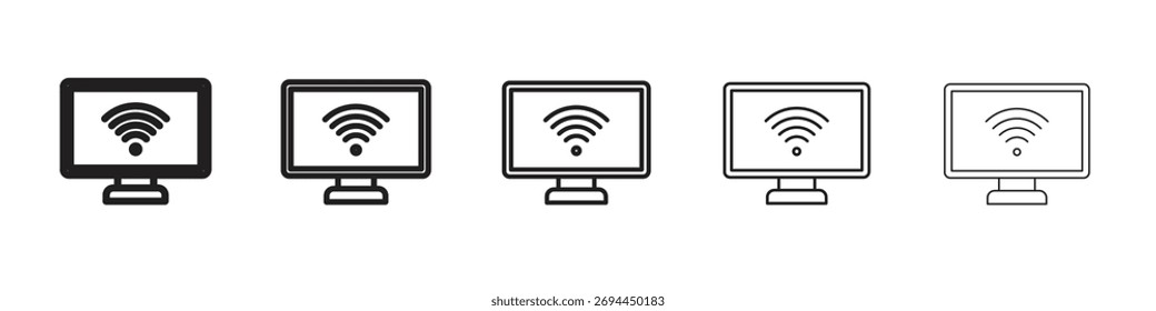Diseño elegante del icono de la TV, logotipo, App, interfaz de usuario. Ilustración vectorial, EPS