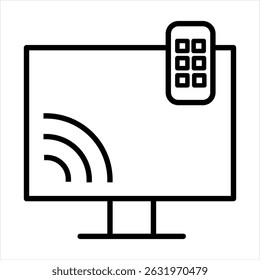 Smart TV icon illustration vector style
