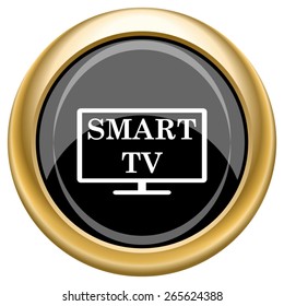 Smart tv icon. Internet button on white  background. EPS10 Vector. 