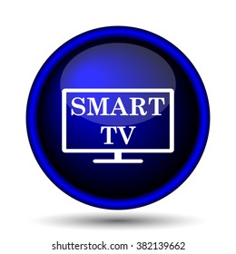 Smart tv icon. Internet button on white background. EPS10 vector